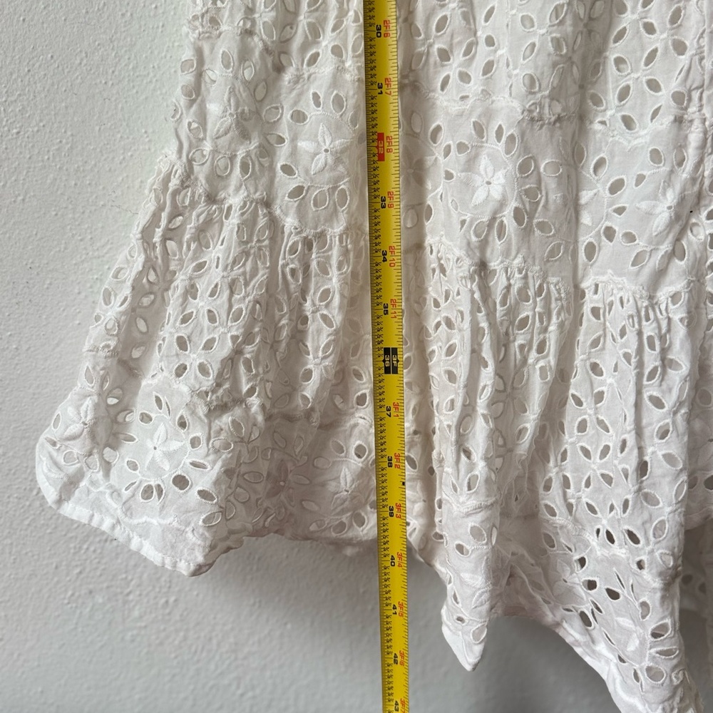 Joie Corynn One Shoulder Eyelet Dress Women White Midi Dress Summer sz xxs - Picture 12 of 16